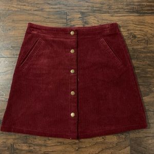 Francesca’s buttoned skirt